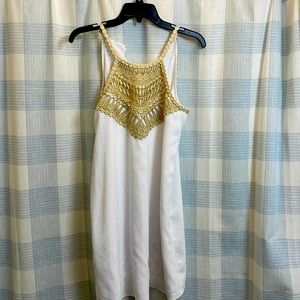 White/Gold Lilly Dress